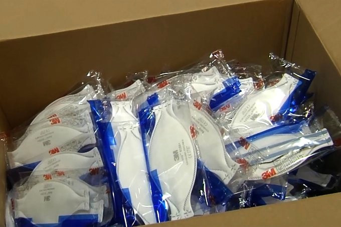 Mascaretes enviades pel Ministeri de Sanitat.