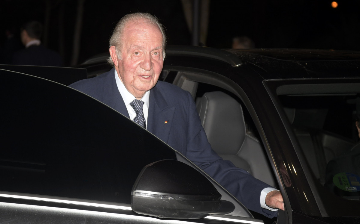 Sa Majestat el Rei emèrit, Joan Carles de Borbó, van a al tanatori per acomiadar Plácido Arango a Madrid, a 17 de febrer de 2020.