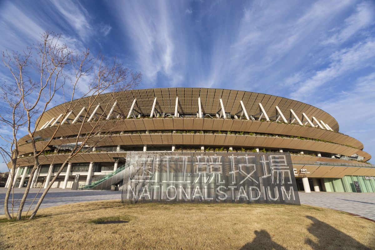 Vista de l'Estadi Nacional de Tòquio que albergarà els Jocs Olímpics i Paralímicos de 2020
