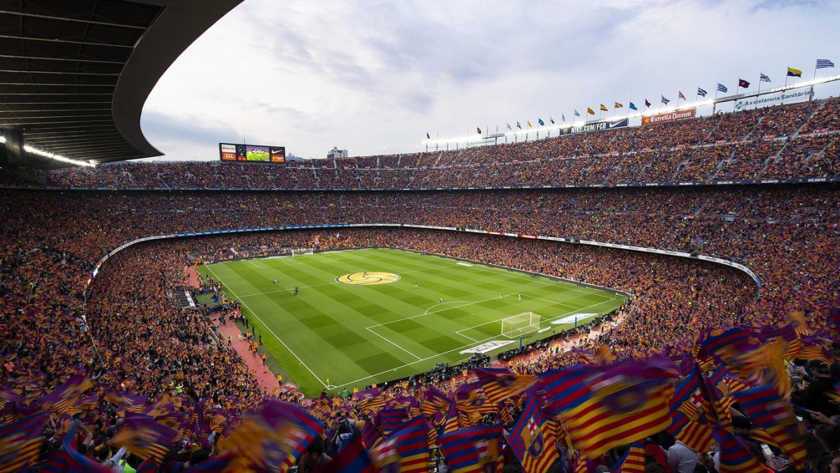 El Camp Nou, estadi de l'FC Barcelona.