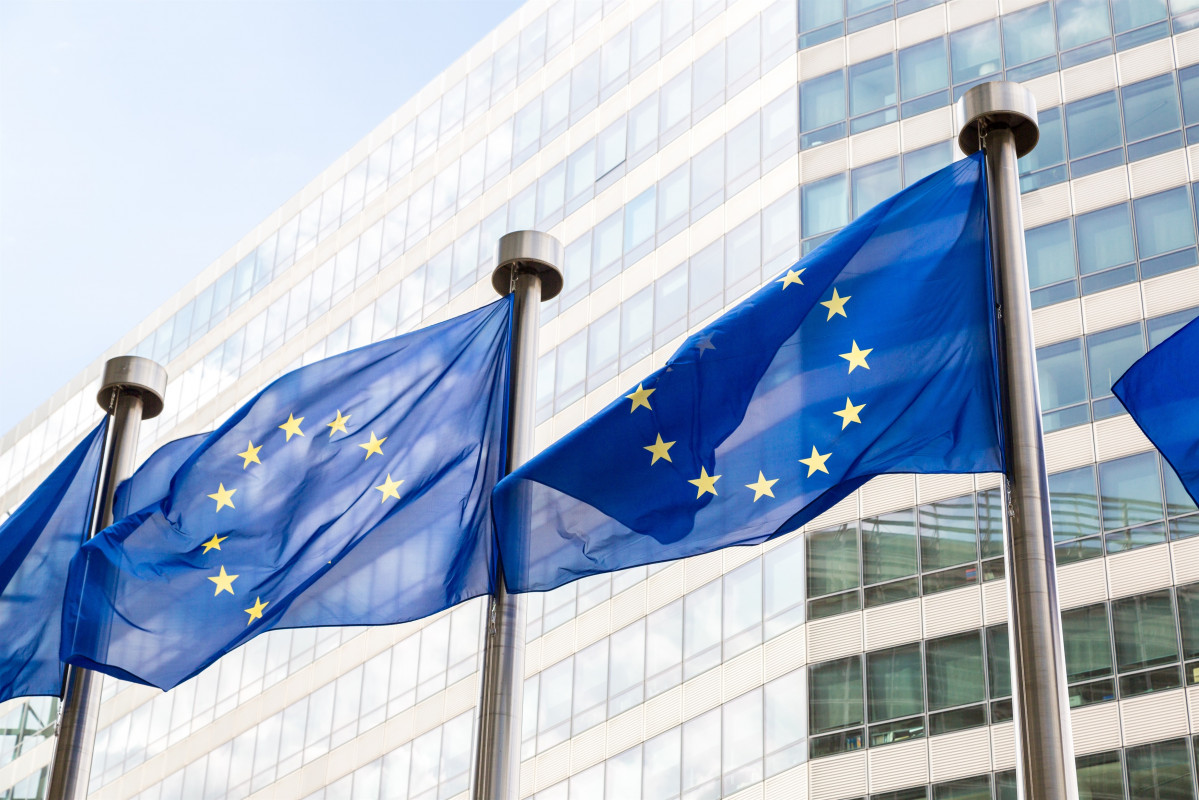 Banderes de la Unió Europea.