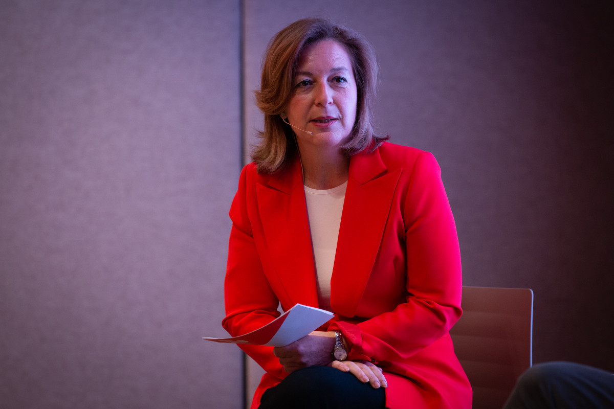 La Portaveu de Cs a l'Ajuntament de Barcelona, Carina Mejías, en un acte de Ciutadans a Barcelona