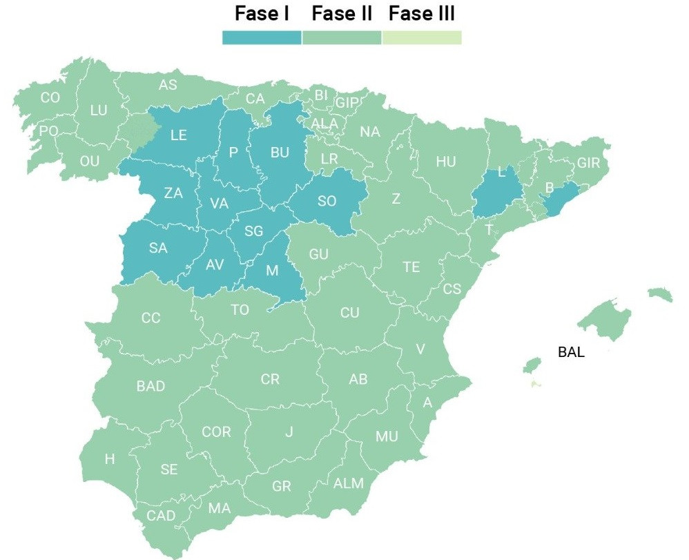 Mapa fases de dijous 28 maig