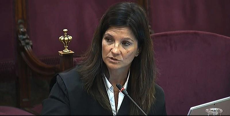 L'advocada de l'Estat Rosa Maria Seoane durant el judici a l'Procés al Suprem