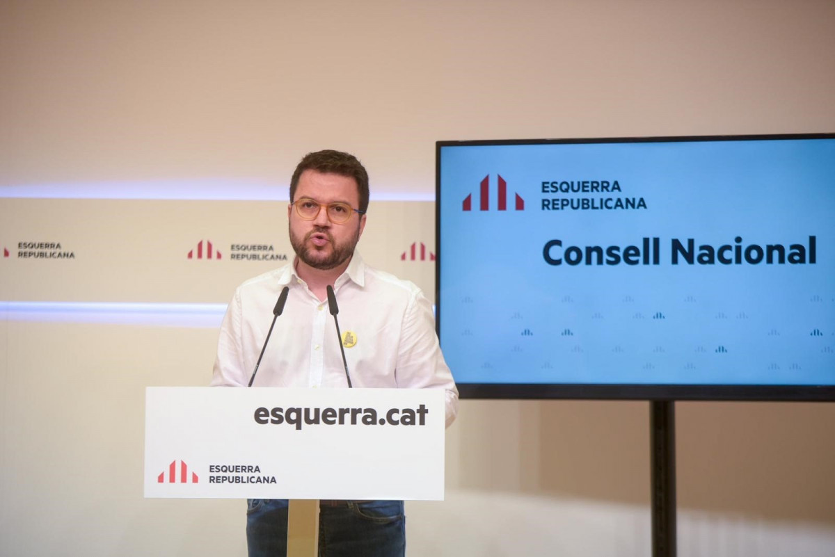 El vicepresident de la Generalitat, Pere Aragonès, al Consell Nacional d'ERC