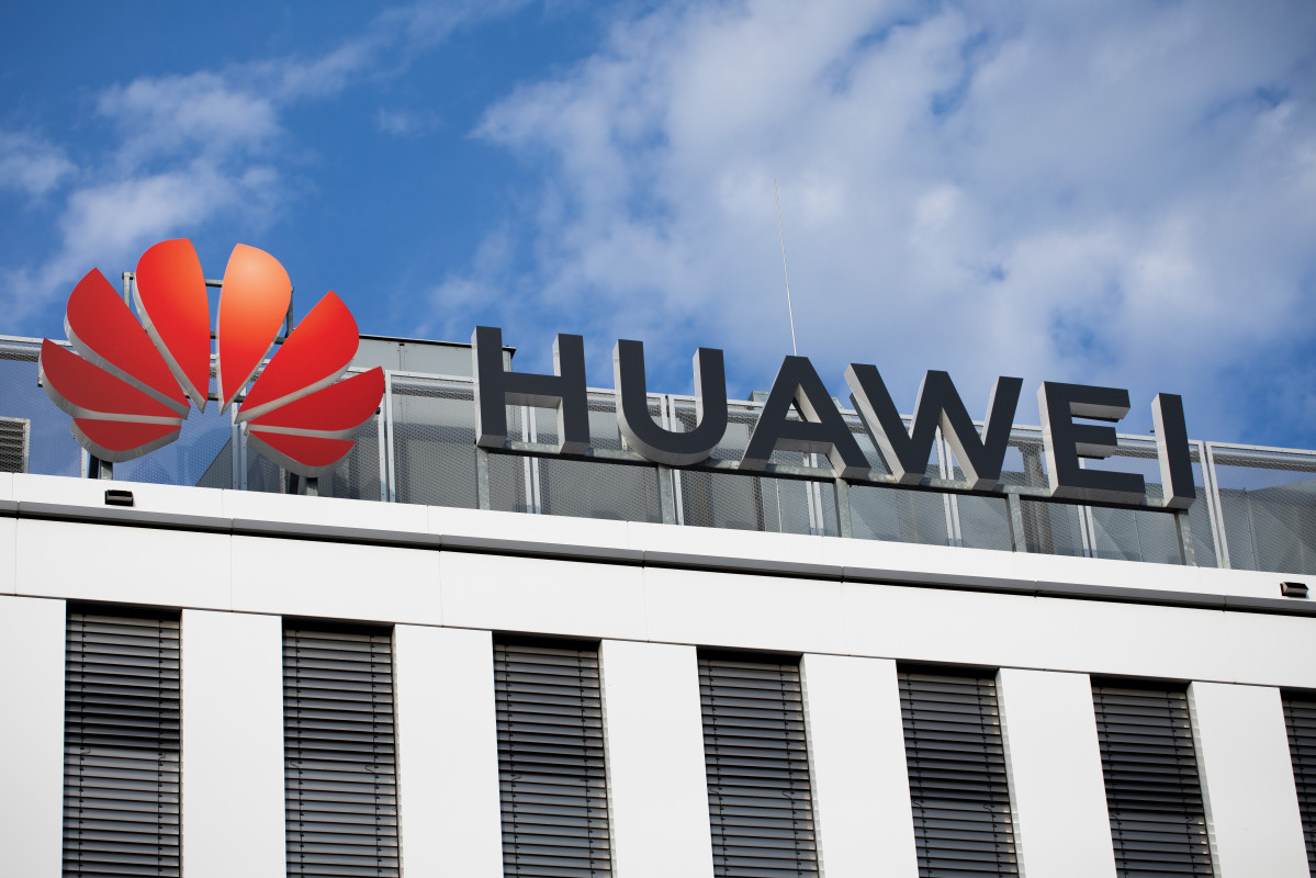 Logotip de la companyia tecnològica xinesa Huawei a la seva seu a Alemanya.
