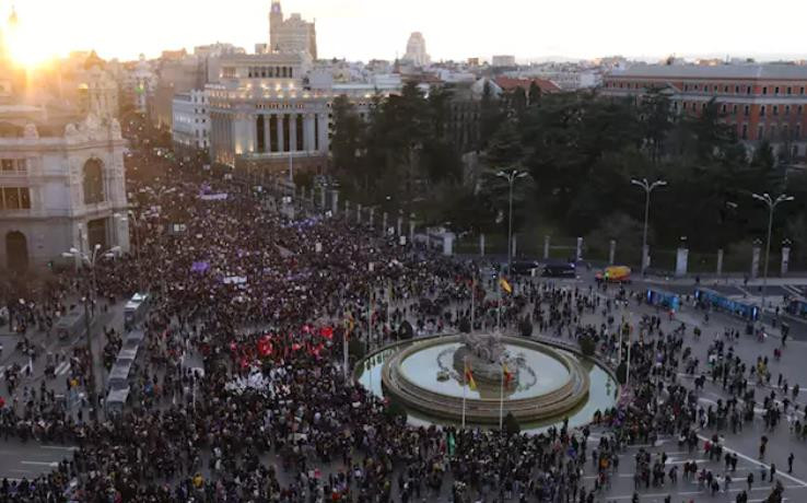 Manifestació de l'8M de 2020 a Madrid