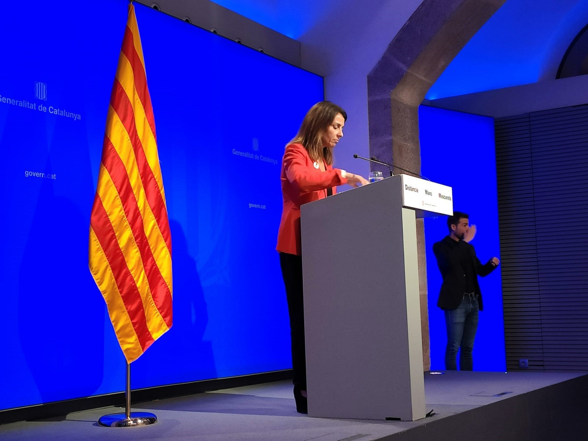 La consellera de Presidència i portaveu de la Generalitat, Meritxell Budó.