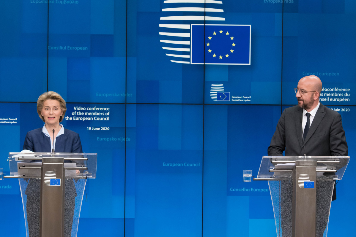 La presidenta de la Comissió Europea, Ursula von der Leyen i el president de el Consell Europeu, Charles Michel