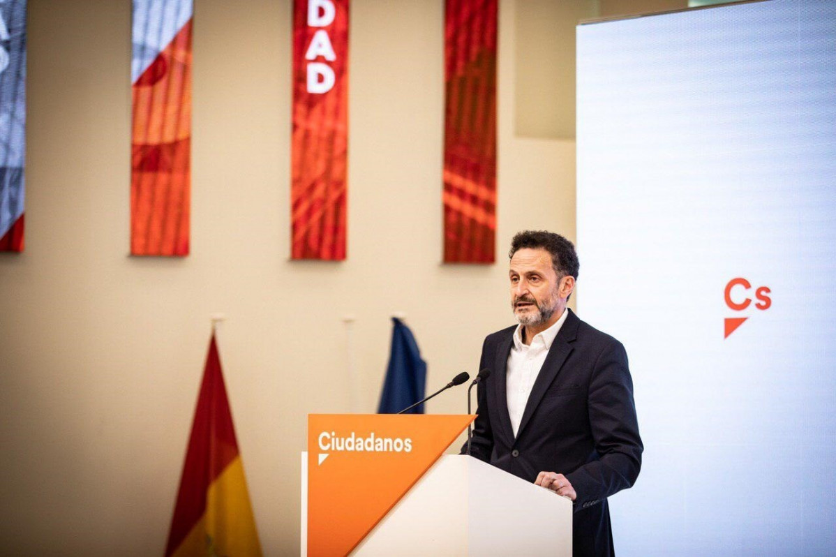 El portaveu adjunt de Ciutadans al Congrés dels Diputats, Edmundo Bal, en roda de premsa a la seu de el partit.