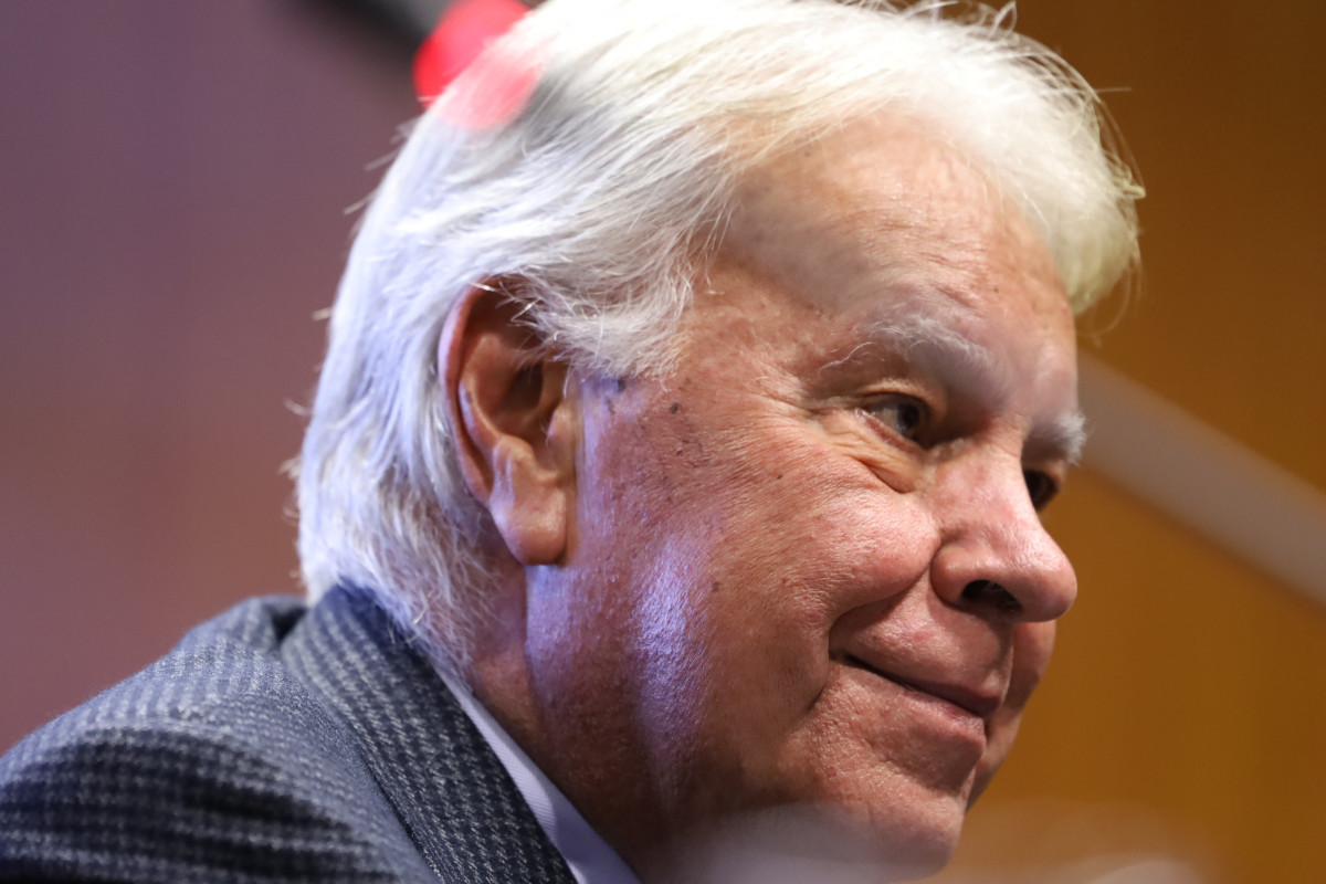 L'expresident Felipe González en un acte recent al Palau de l'Aljafería de Saragossa