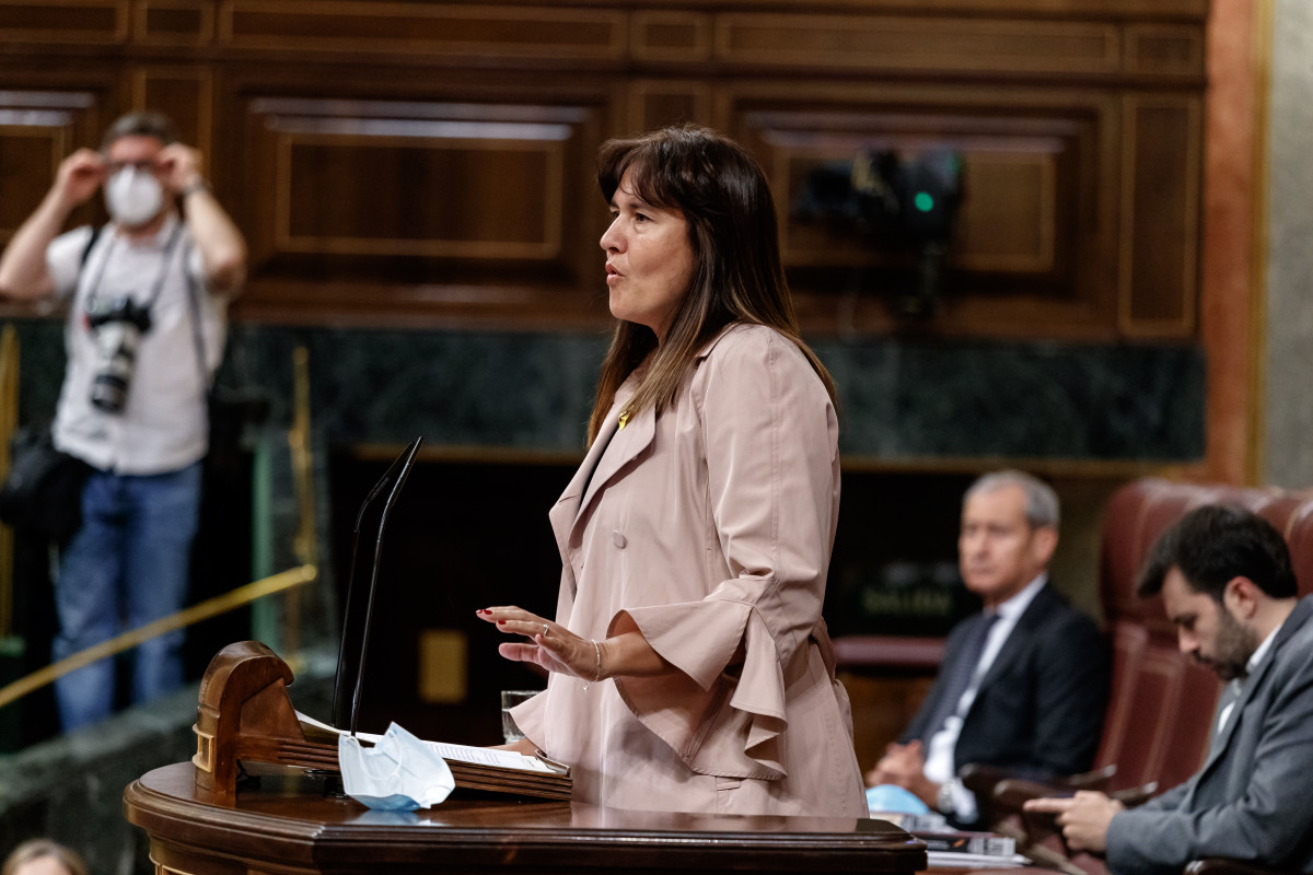La Portaveu de Grup JxCat a l'Congrés dels Diputats, Laura Borràs. Madrid, (Espanya), 3 de juny de l'any 2020.