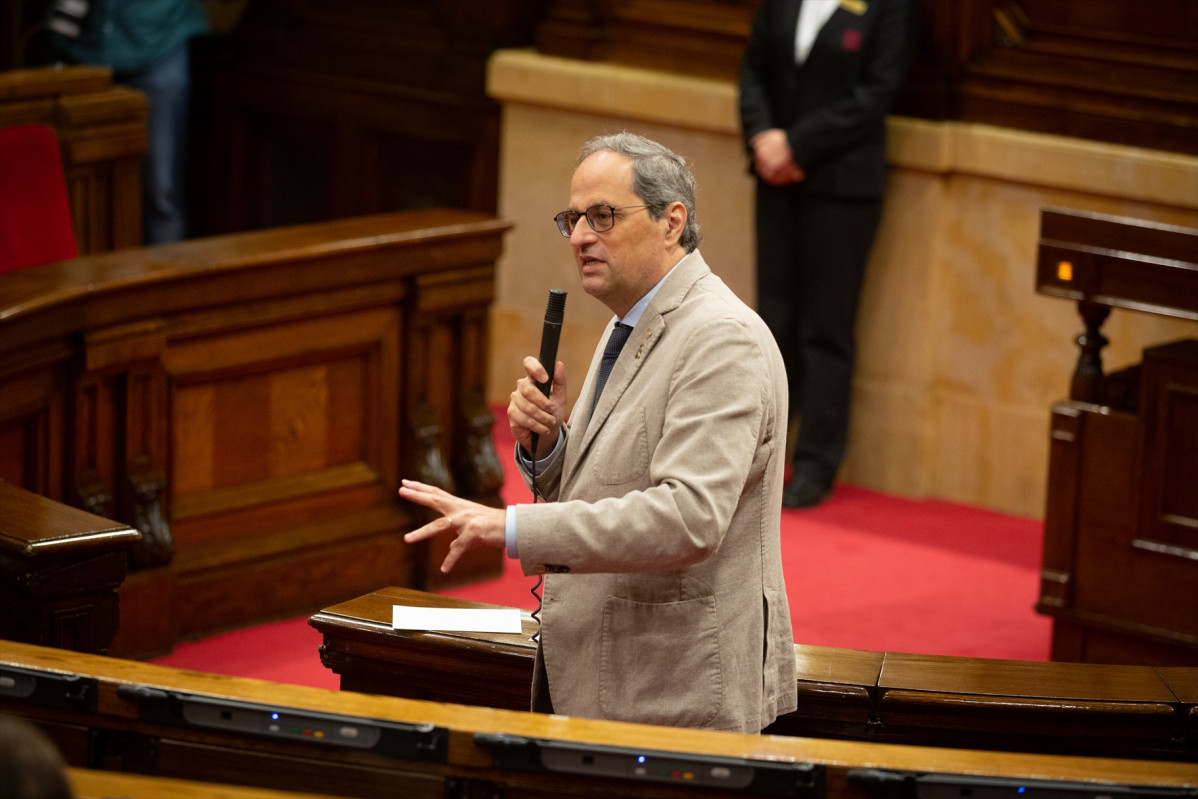 El president de la Generalitat, Quim Torra, a Parlament.