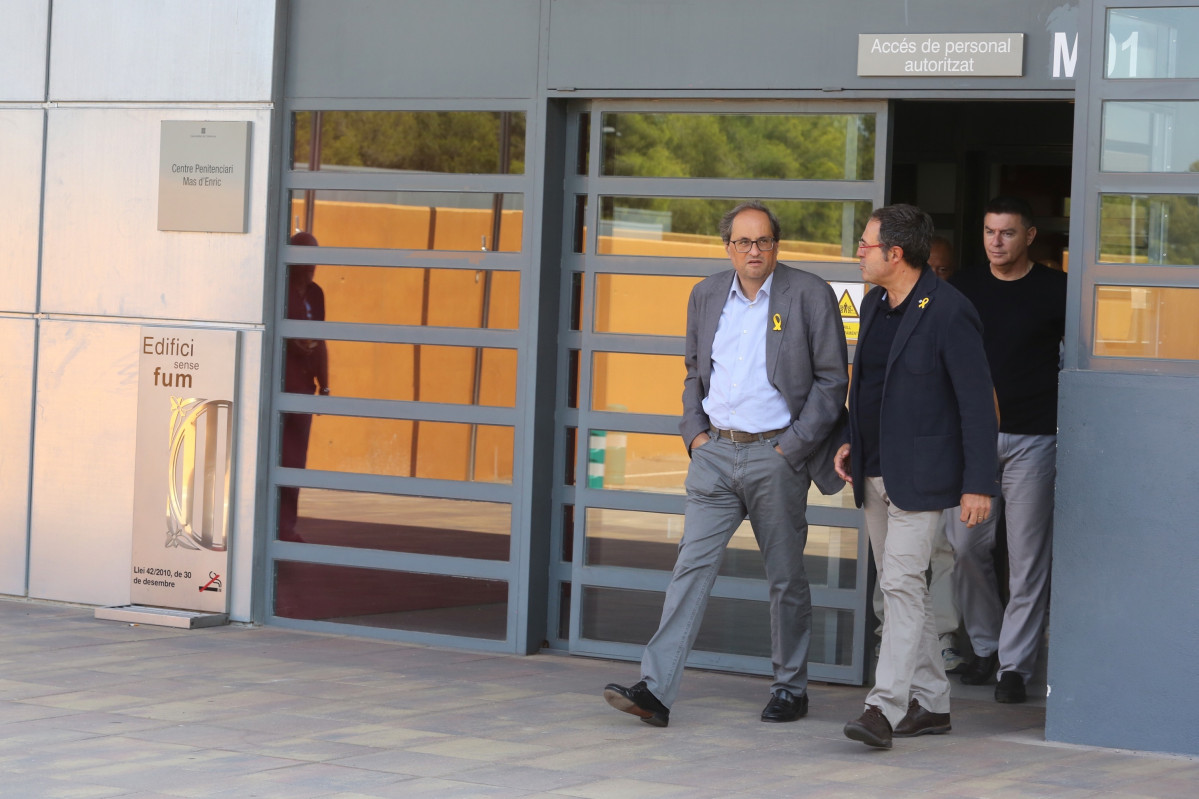 El president de la Generalitat, Quim Torra, a la presó de Mas d'Enric després de dir visitar l'expresidenta de Parlament Carme Forcadell.