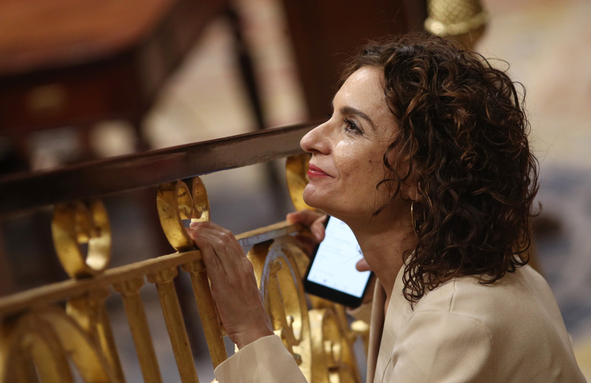 La portaveu i ministra d'Hisenda, María Jesús Montero.