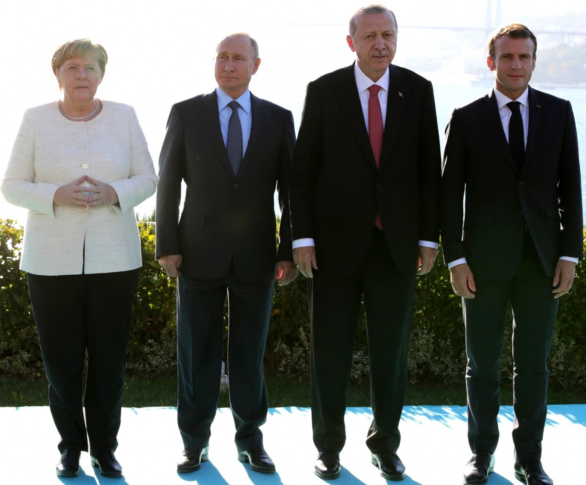 Merkel Putin erdogan macron