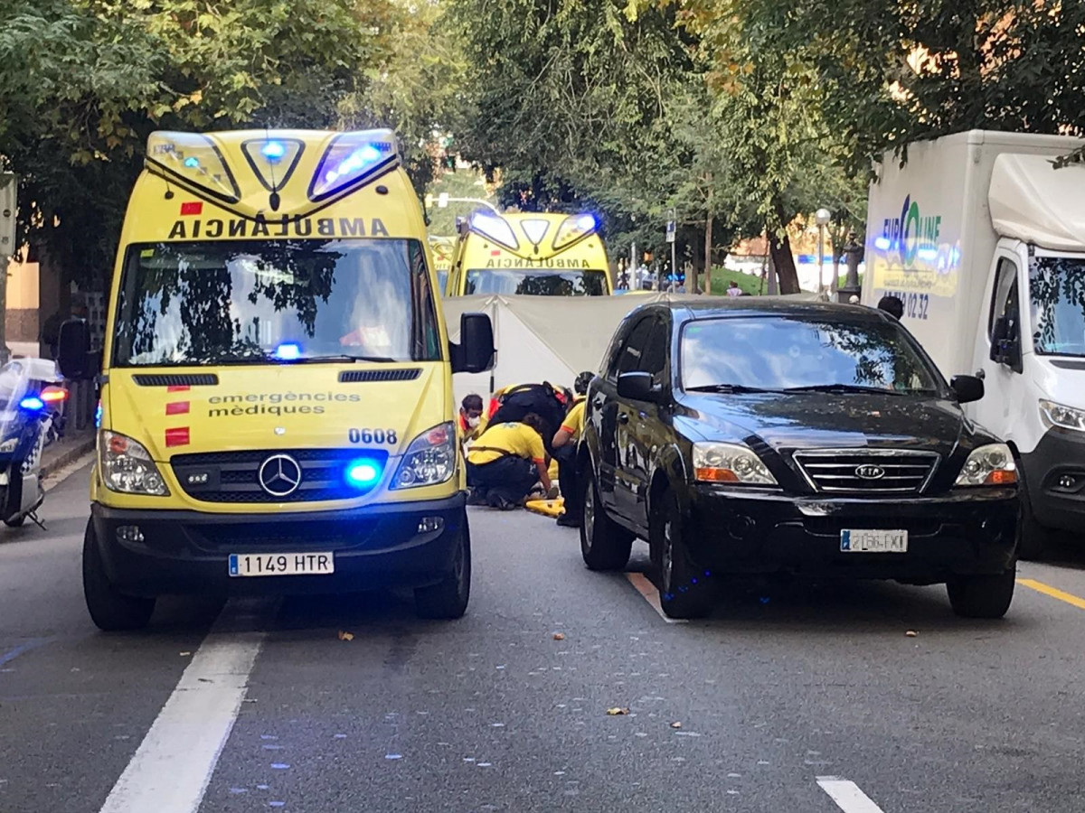 Atropellament a al barri del Clot de Barcelona.