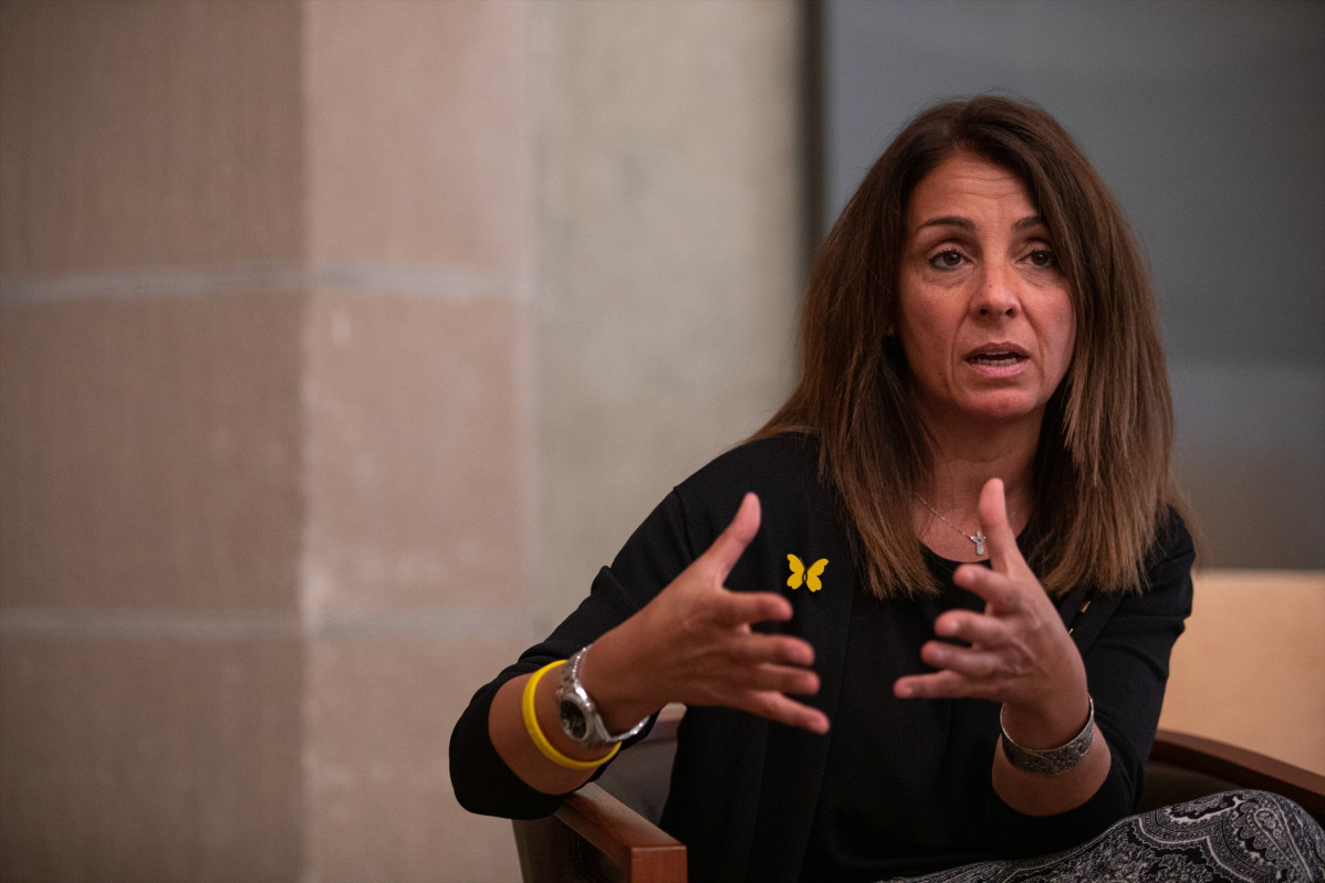 La consellera de la Presidència i portaveu de la Generalitat, Meritxell Budó, durant una entrevista amb Europa Press al Palau de la Generalitat, a Barcelona, Catalunya (España) a 4 d'agost de 2020.