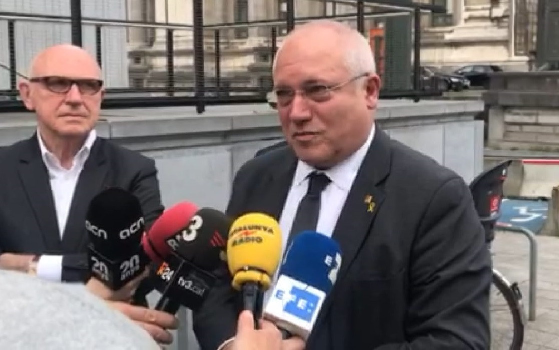 Lluís Puig després de dir declarar per videoconferència sobre el cas Sixena