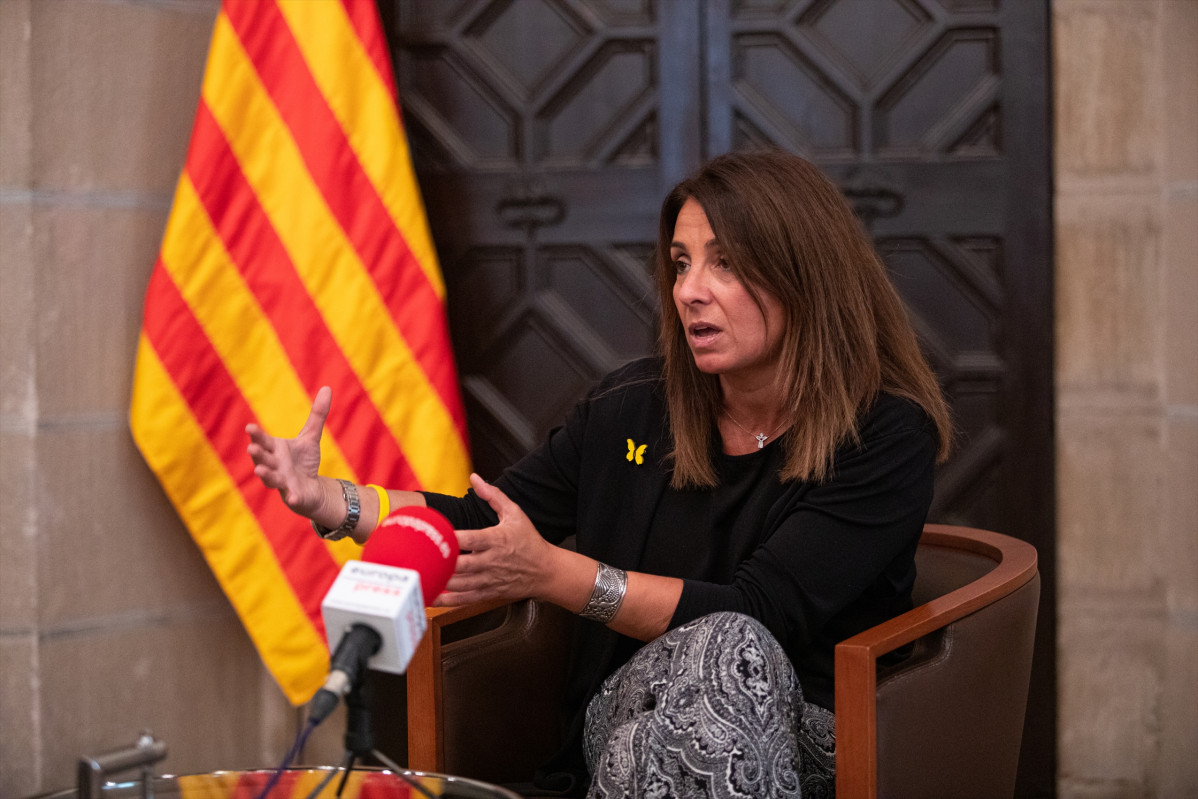 La consellera de la Presidència i portaveu de la Generalitat, Meritxell Budó, durant l'entrevista