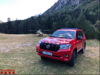 Els Bombers de la Generalitat localitzen el cos sense vida d'una dona en el fons d'un barranc a la Vall de Boí