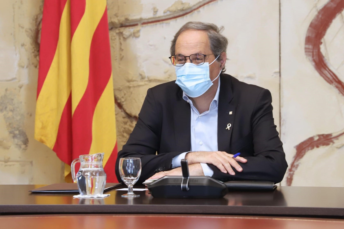 El president de la Generalitat Quim Torra, al Consell Executiu
