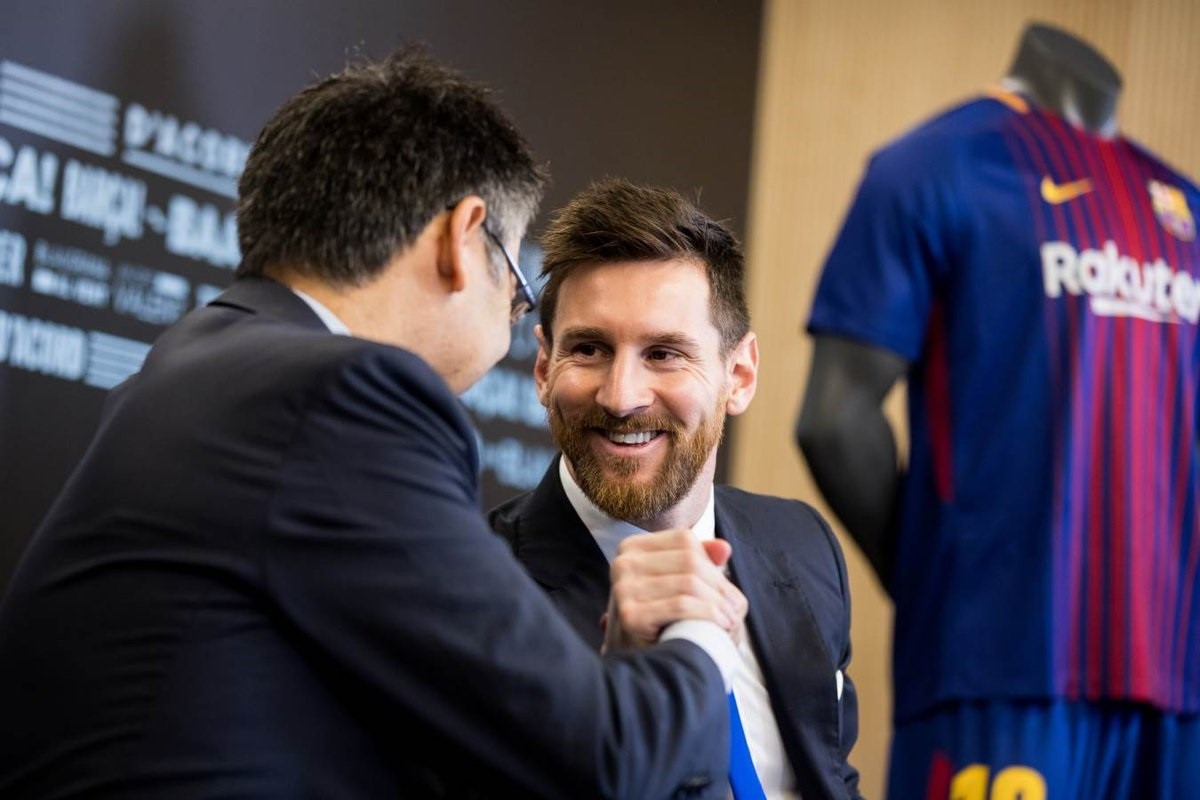 Josep Maria Bartomeu i Leo Messi