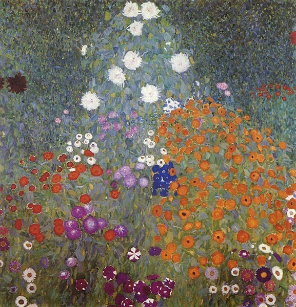 Jardí de flors, per Gustav Klimt