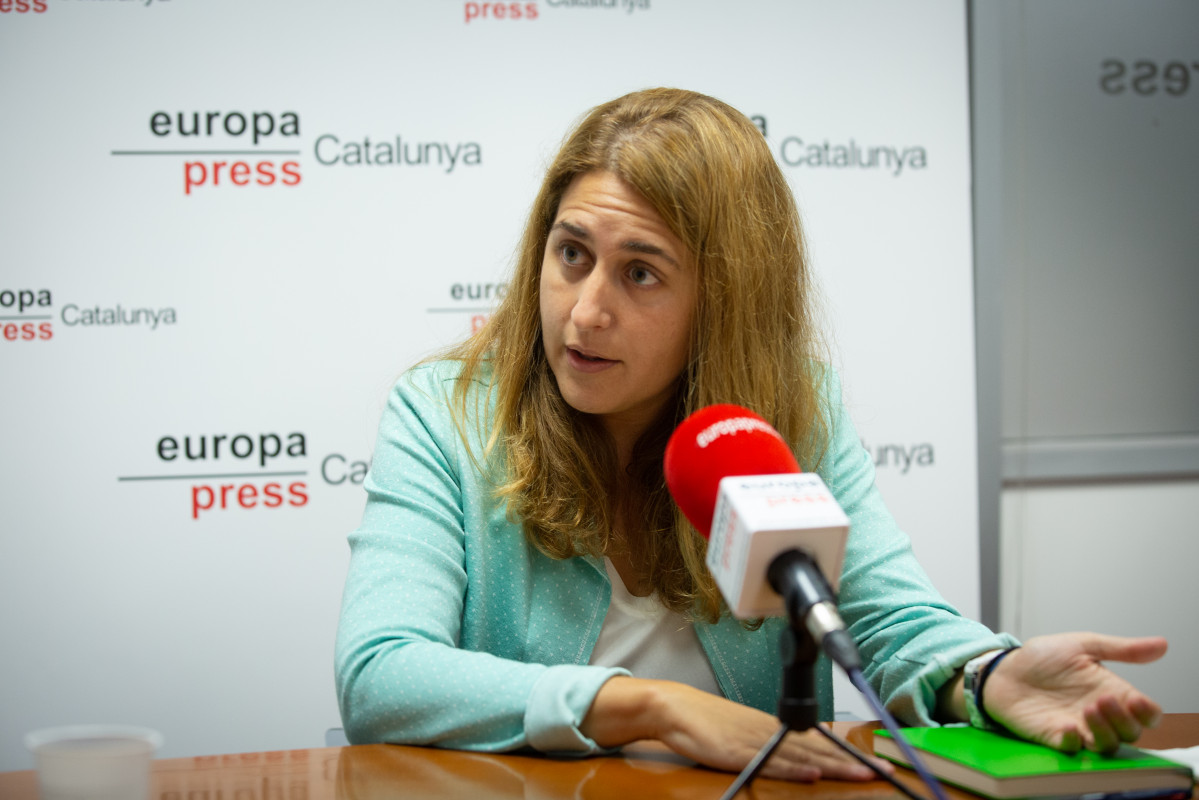La secretària general d'el PNC, Marta Pascal, durant una entrevista a Europa Press, a Barcelona, Catalunya, (Espanya), a 11 de setembre de 2020.