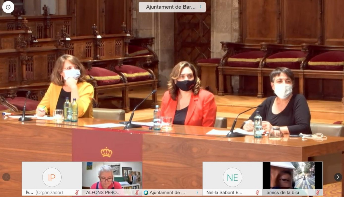 EuropaPress 3333830 janet sanz Ada Colau rosa alarcon sessió plenària pacte mobilitat
