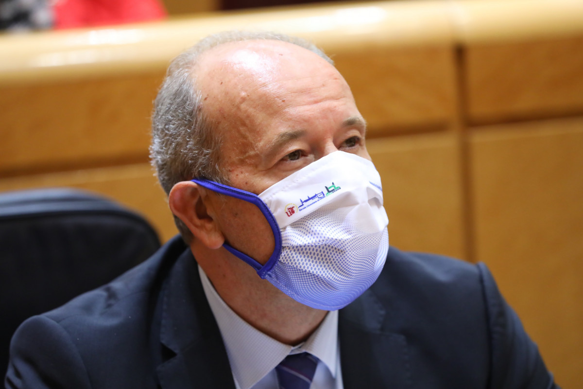 El ministre de Justícia, Juan Carlos Campo, durant una sessió de control a Govern al Senat, a Madrid (Espanya)