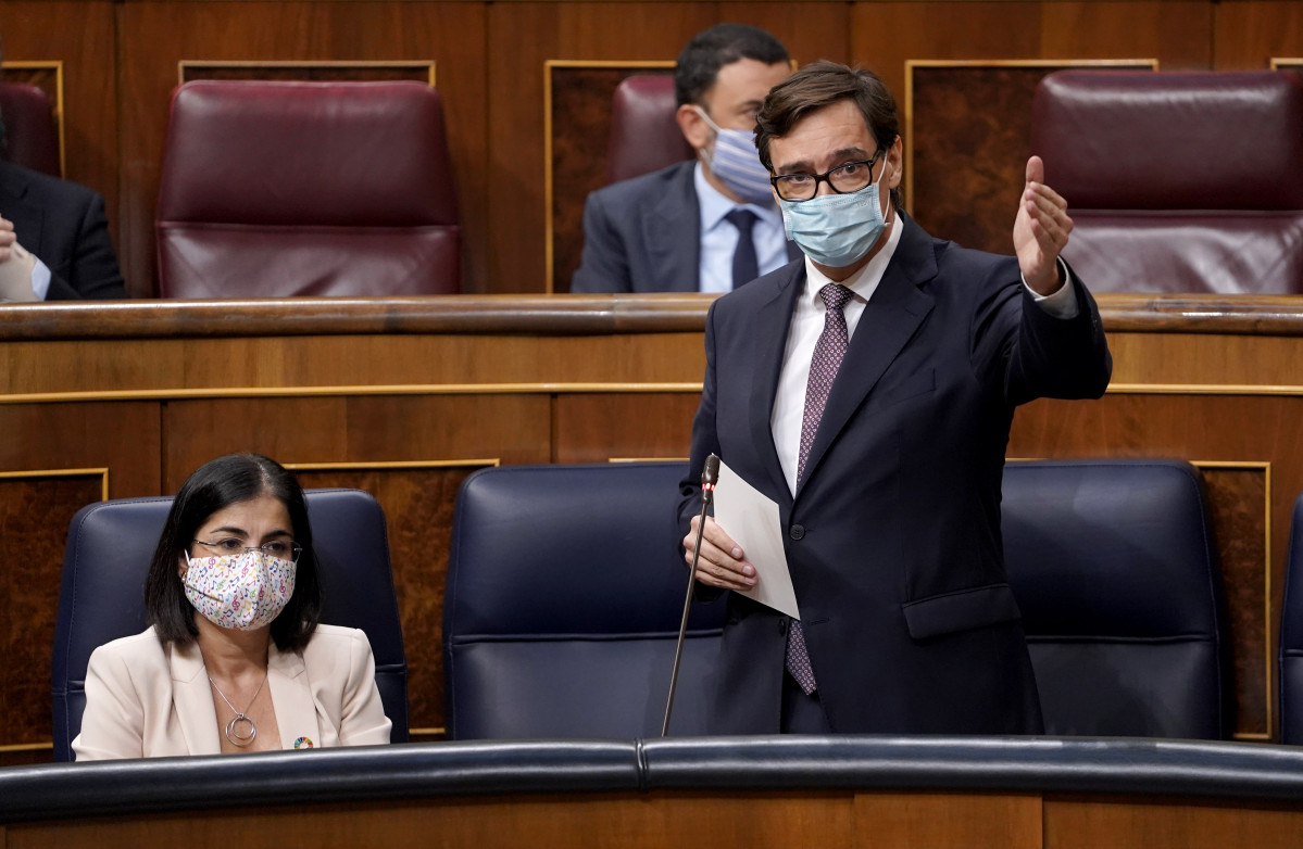 El ministre de Sanitat, Salvador Illa, intervé en una sessió de control a Govern al Congrés dels Diputats, a Madrid (Espanya), a 23 de setembre de 2020.