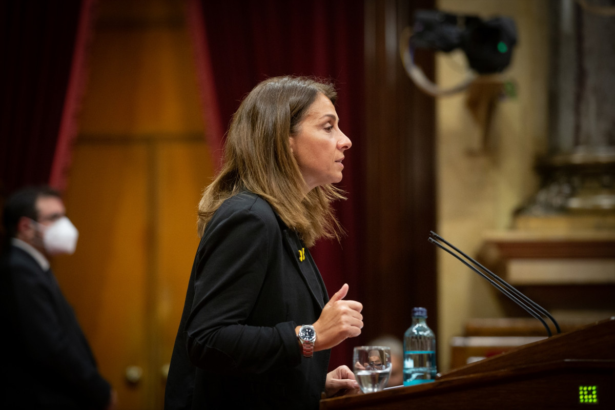 La Portaveu de Govern, Meritxell Budó, a Parlament. Barcelona, Catalunya (Espanya), 30 de setembre de l'any 2020.