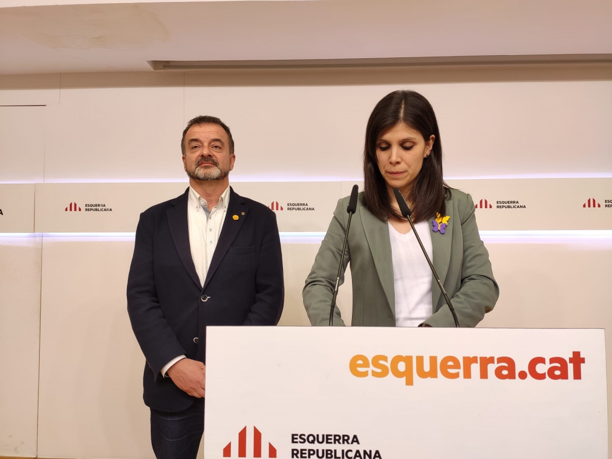 El conseller d'Acció Exterior, Alfred Bosch, i la portaveu d'ERC, Marta Vilalta