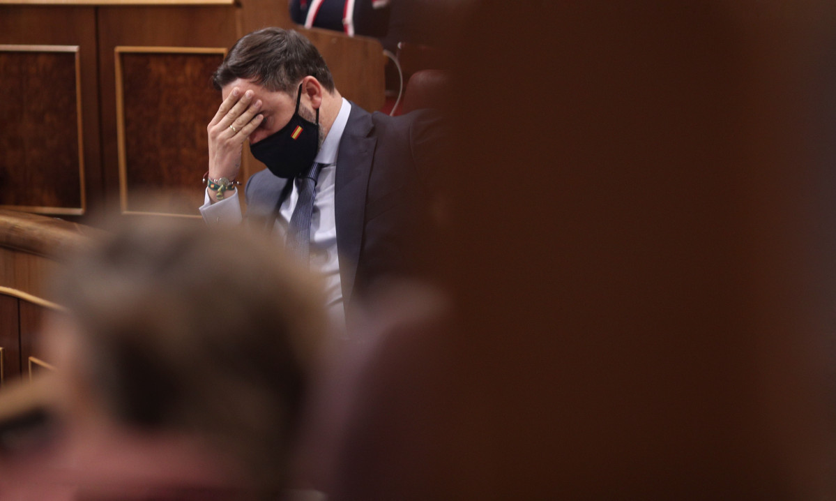 Abascal durant la segona jornada de el debat de la moció