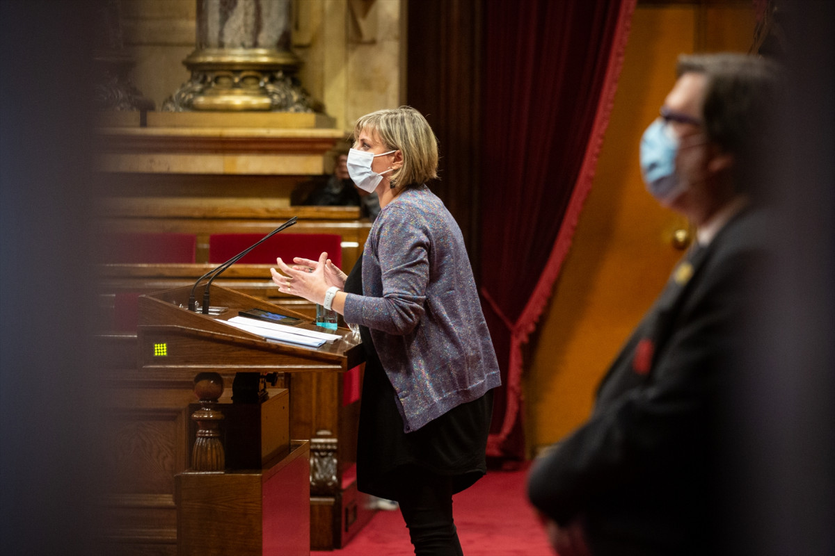 La consellera de Salut de la Generalitat, Alba Vergés, intervé durant un ple celebrat al Parlament de Catalunya per tractar la crisi sanitària de l'coronavirus, a Barcelona, Catalunya, (Espanya), a 6 d'octubre de 2020. El ple serà monogràfic