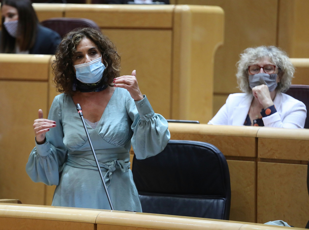 La ministra portaveu i d'Hisenda, María Jesús Montero,