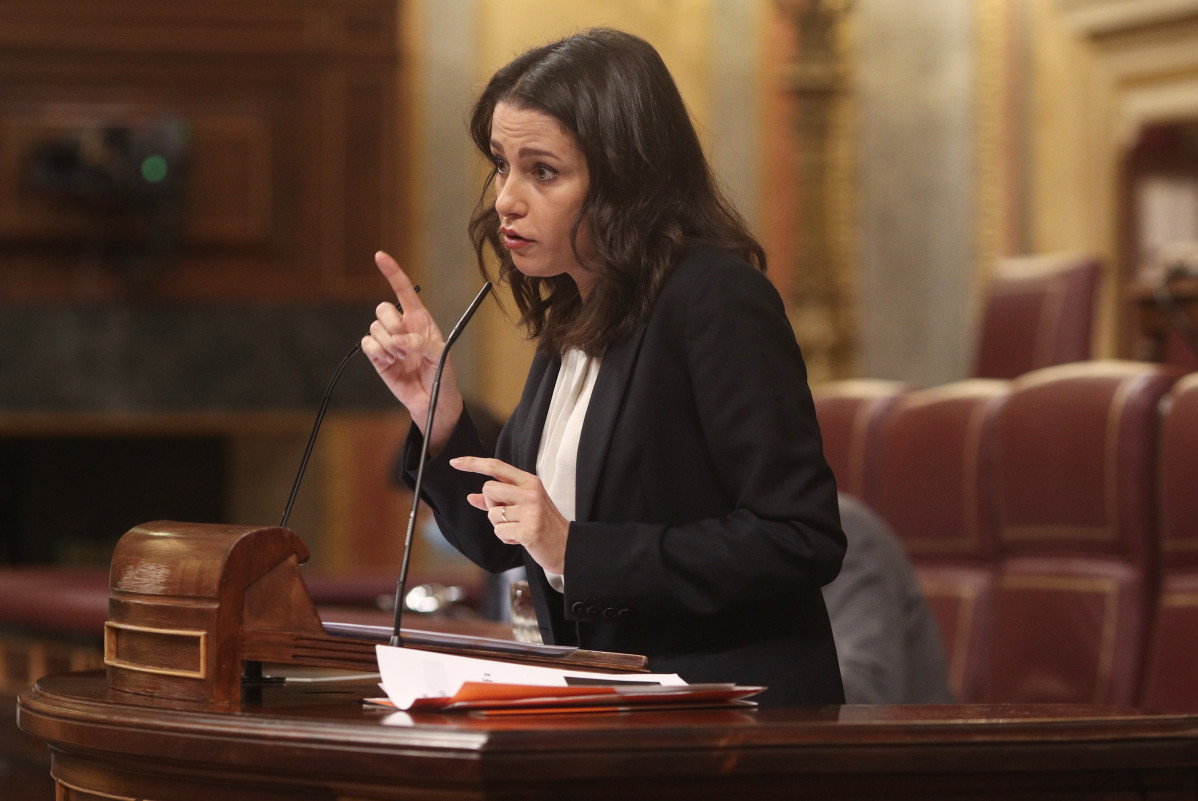 La presidenta de Ciutadans, Inés Arrimadas García, intervé al Congrés dels Diputats.