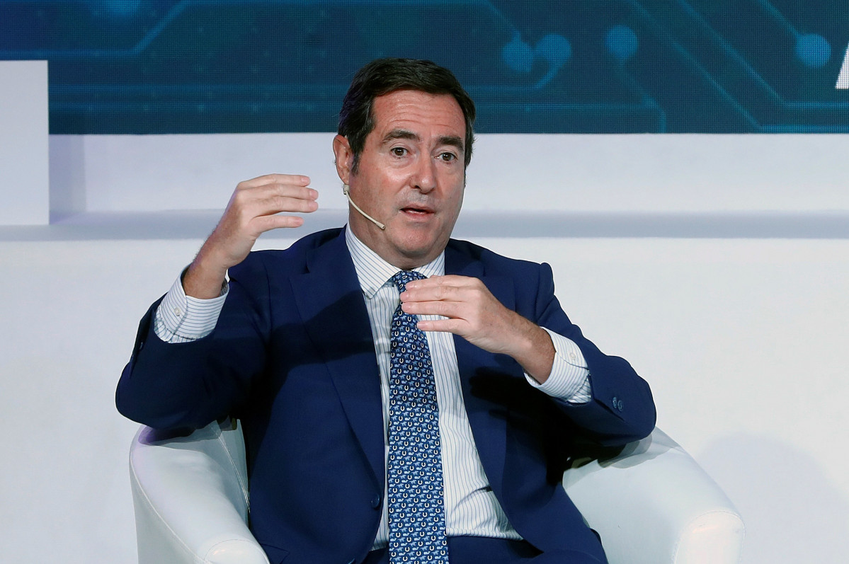 El president de la patronal CEOE, Antonio Garamendi, durant el XXIII Congrés Nacional de l'Empresa Familiar, celebrat a Casa Amèrica, a Madrid, el passat 26 d'octubre