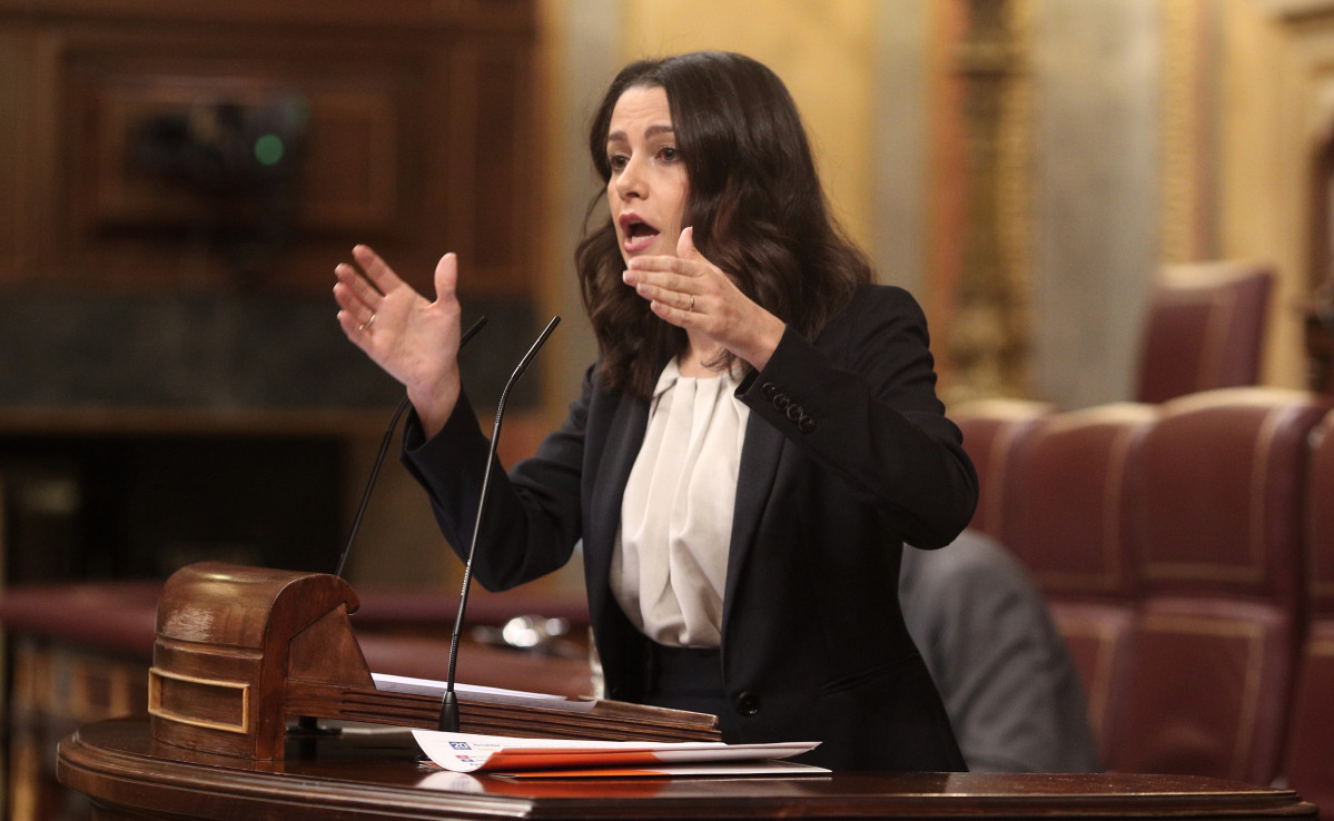 La presidenta de Ciutadans, Inés Arrimadas García, a al Congrés.