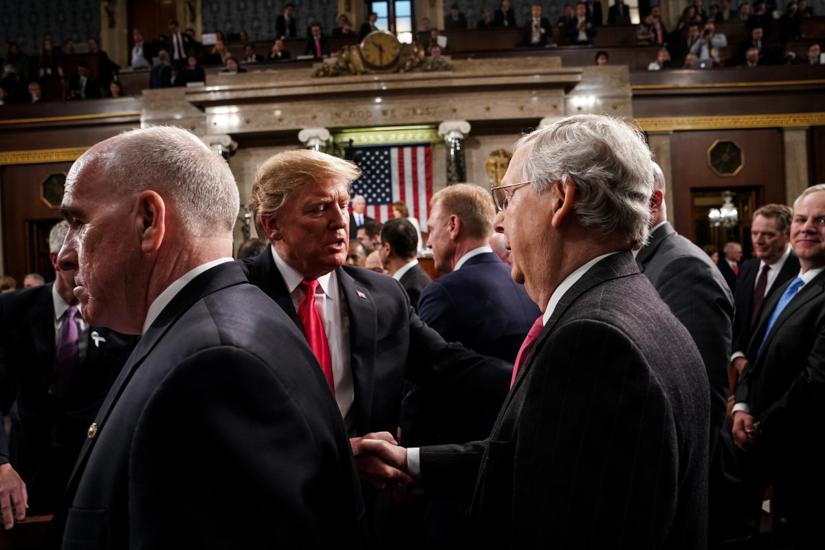 Donald Trump i el líder republicà a l'Senat, Mitch McConnell