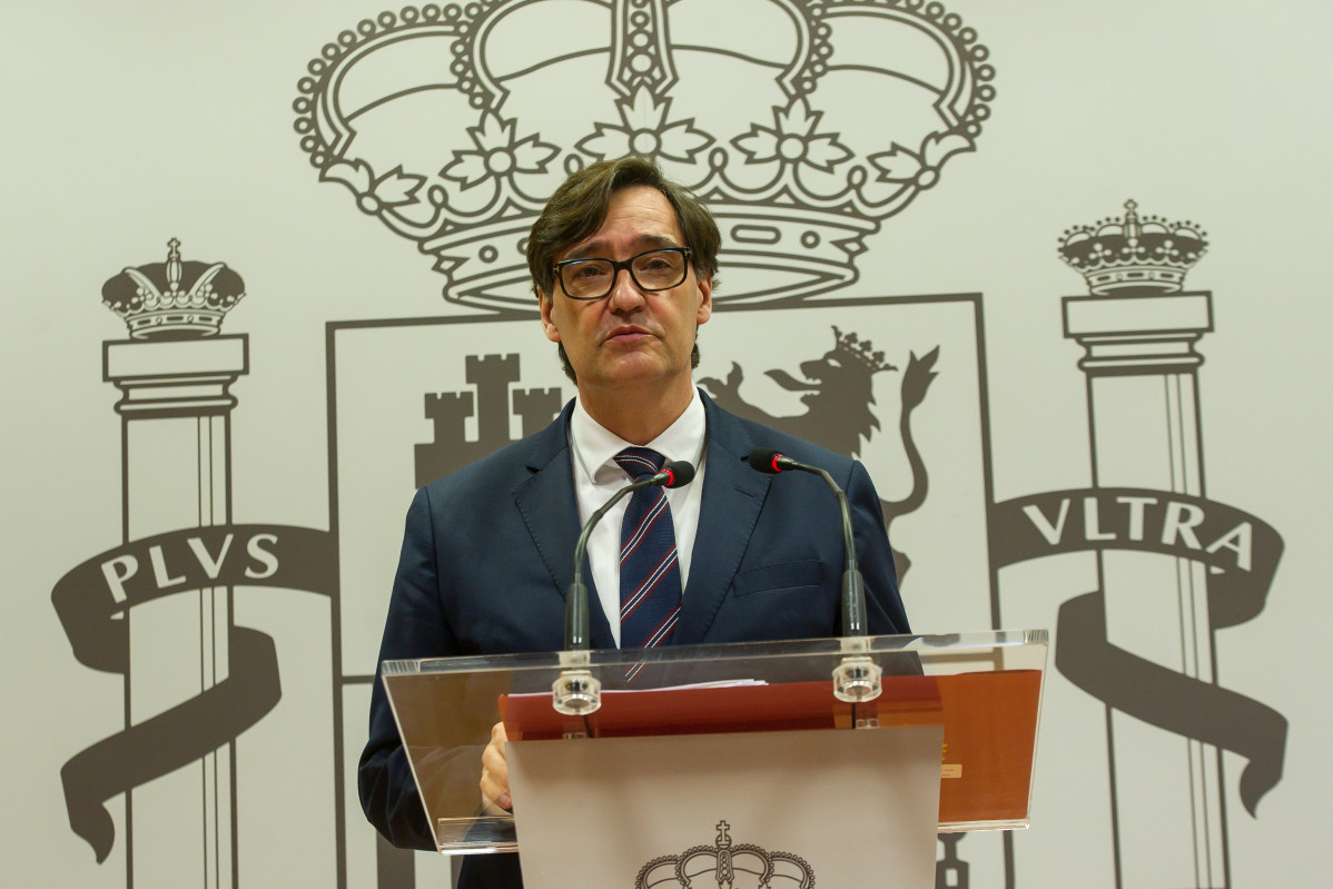 El ministre de Sanitat, Salvador Illa, en una compareixença a Sant Sebastià