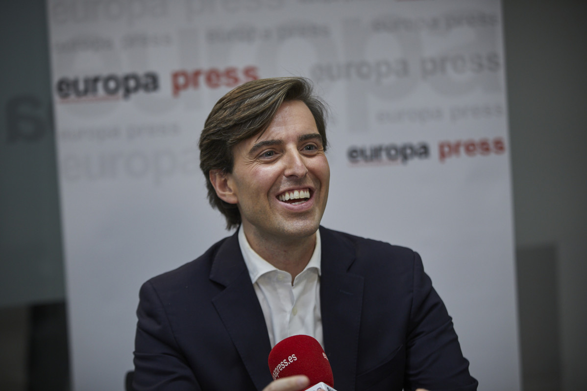 El vicesecretari de Comunicació de l'PP, Pablo Montesinos, durant una entrevista per Europa Press a la seu de l'agència, a Madrid (Espanya), a 3 de desembre de 2020.
