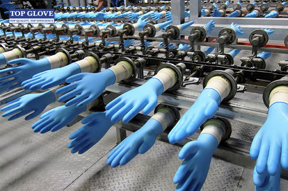 Línia de producció de guants d'un sol ús de Top Glove