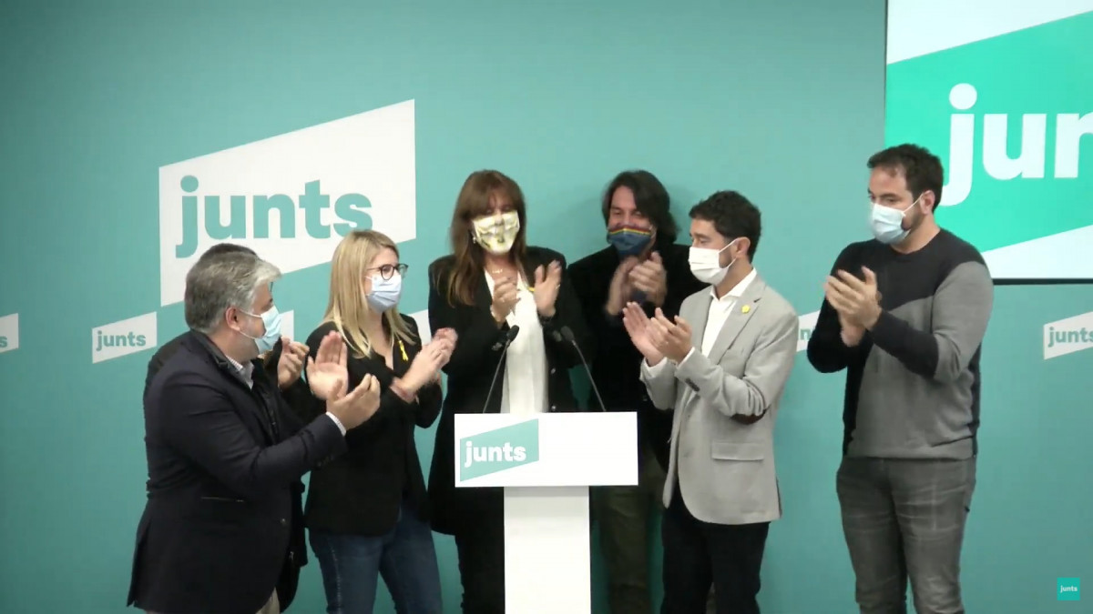 EuropaPress 3456508 Albert Batet elsa Artadi laura borras Francesc Dalmases damia calvet david