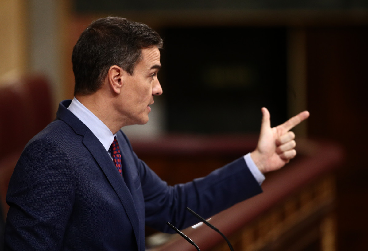 El president de Govern, Pedro Sánchez intervé durant una sessió de control a Govern, a Madrid (Espanya), a 16 de desembre de 2020. Durant el ple, el president de el Govern ha fet un primer balanç de l'segon estat d'alarma decretat i