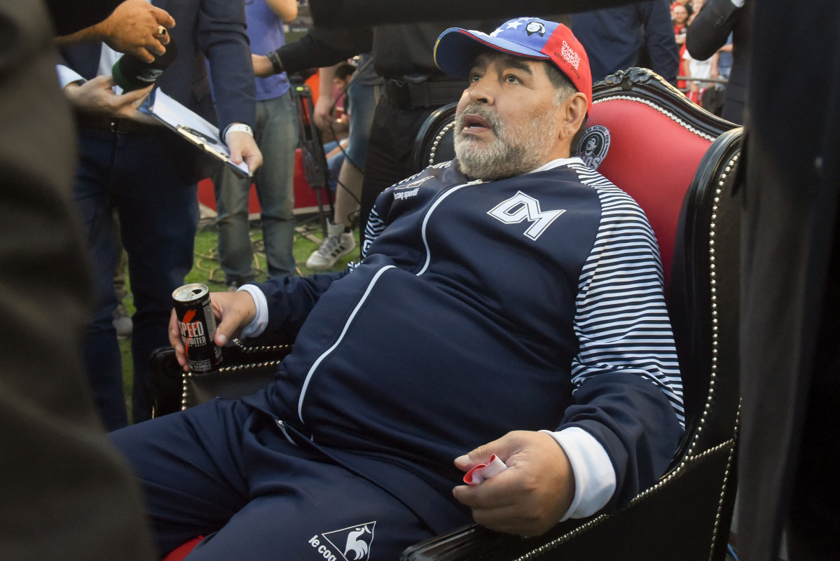 Diego Armando Maradona en una de les seves últimes aparicions públiques