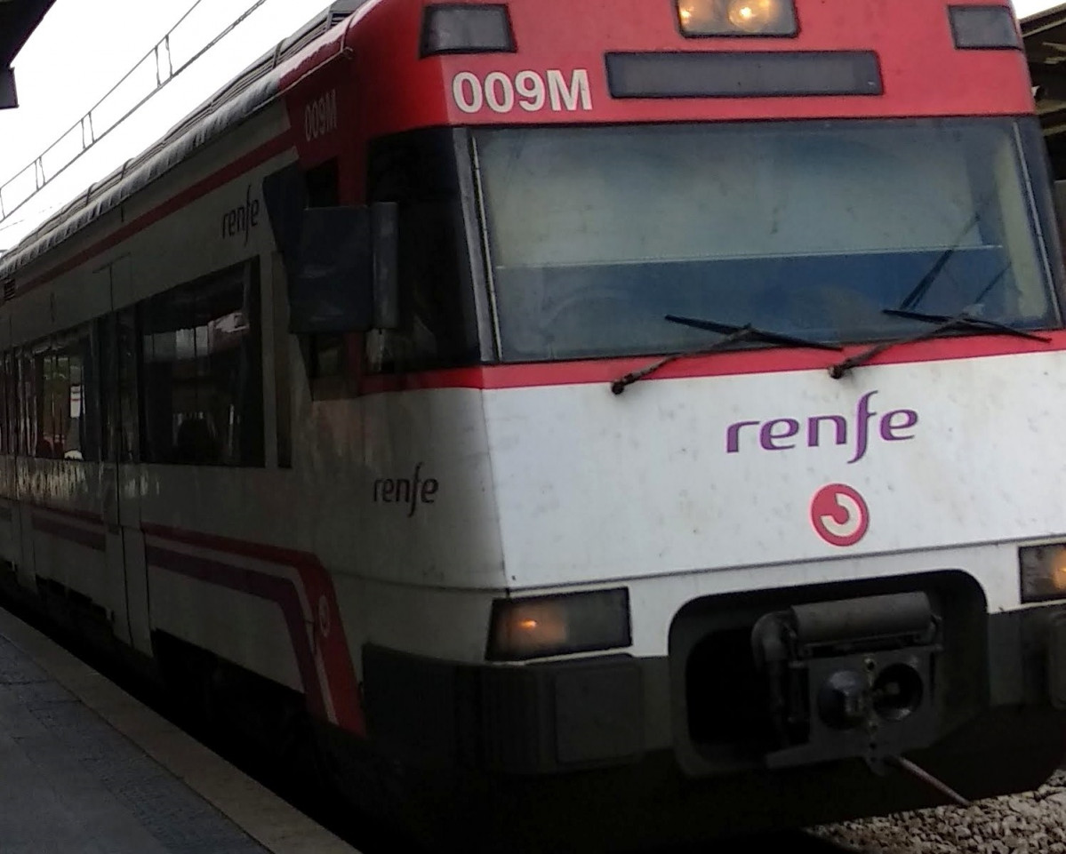Tren de Renfe Rodalies a Madrid.