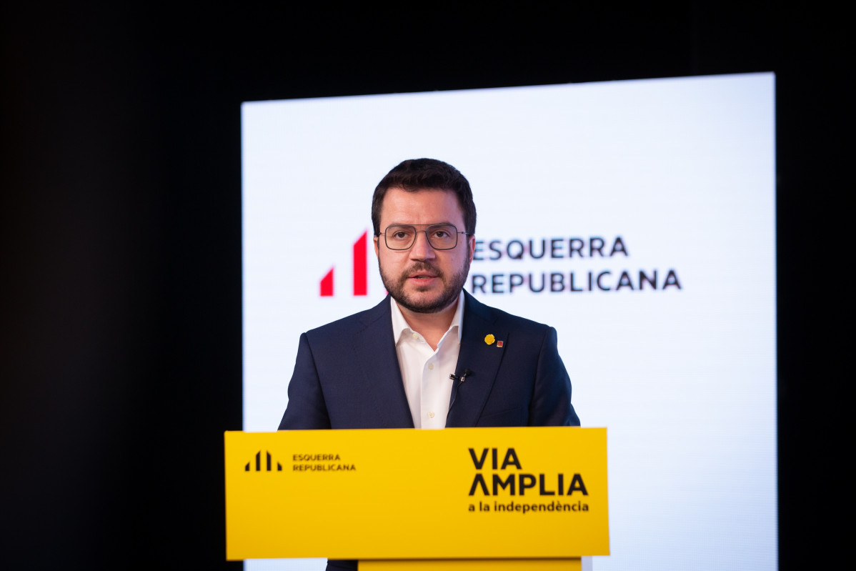 El vicepresident de la Generalitat i candidat d'ERC a les eleccions catalanes, Pere Aragonès