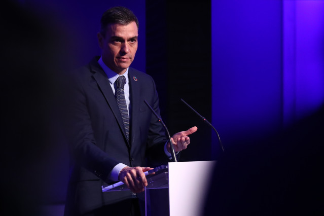 El presidente del Gobierno, Pedro Sánchez, participa en la 113ª Reunión del Consejo Ejecutivo de la Organización Mundial del Turismo (OMT), en Madrid, (España), a 19 de enero de 2021